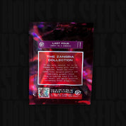 Bunte Wizard Trees Last Pour Packung mit abstrakter Kunst und QR-Code auf der Vorderseite